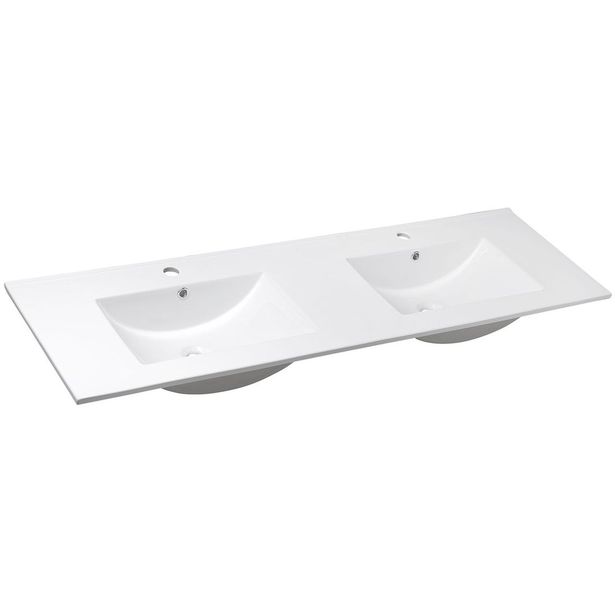 Pesuallas Interia Slim Double 1510 x 460 mm kaksialtainen valkoinen 