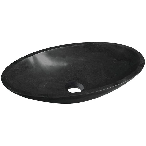 Malja-allas Interia Blok 2401-40 600 x 350 mm luonnonkivi mattamusta 