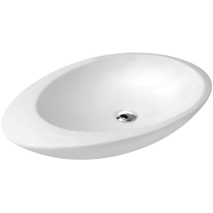 Malja-allas Interia Gocce 740 x 420 mm keraaminen valkoinen 