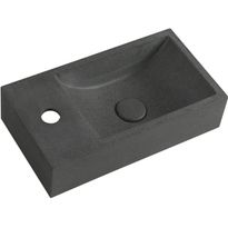 Pesuallas Interia Crest L, 400x220mm, betoni, musta, vasen