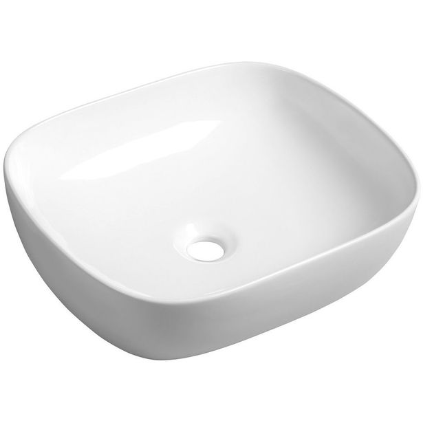 Malja-allas Interia Liro 485 x 395 mm keraaminen valkoinen 