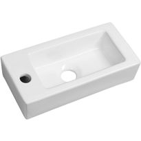 Pesuallas Interia Zoe, 370x180mm, valkoinen, vasen 