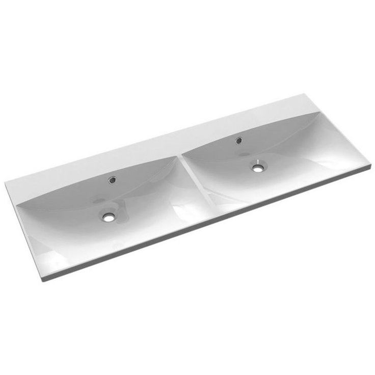 Pesuallas Interia Maria 1200 x 460 mm kaksialtainen kivi valkoinen 