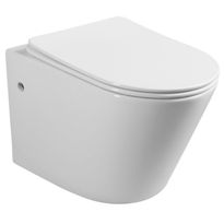 Seinään kiinnitettävä WC-istuin Interia Pako, ei huuhtelurengasta, keraaminen, valkoinen