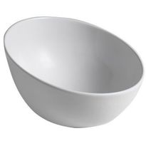 Malja-allas Interia Dome Obliquo, ø445mm, keraaminen, valkoinen 