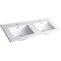 Pesuallas Interia Slim 121,5x18x46 cm, kaksoisallas, valkoinen