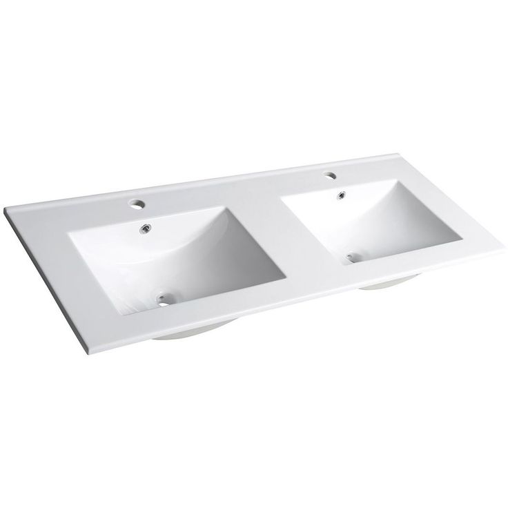 Pesuallas Interia Slim 121,5x18x46 cm, kaksoisallas, valkoinen