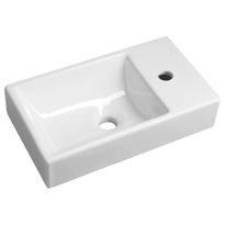 Malja-allas Interia Minos Cloakroom, 450x260mm, oikea, valkoinen