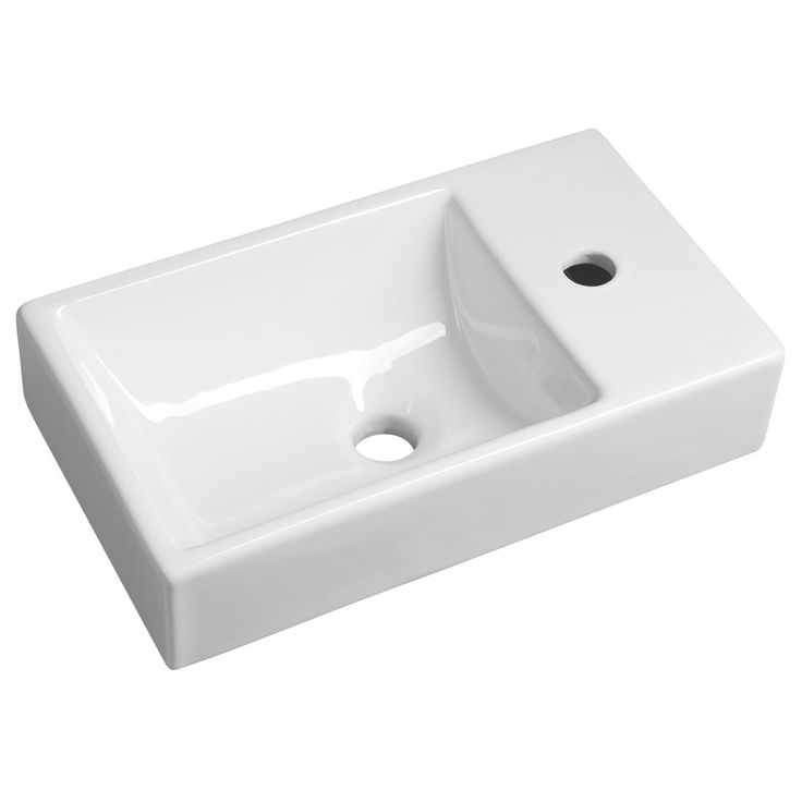 Pesuallas Interia MINOS Cloakroom 45x26 cm oikea keraaminen valkoinen