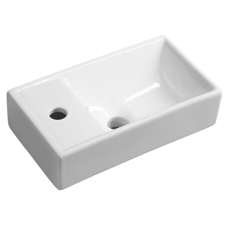 Pesuallas Interia MINOS Cloakroom 40x22 cm vasen keraaminen valkoinen