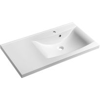 Pesuallas Interia Luciola 90x48 cm, oikea, valkoinen