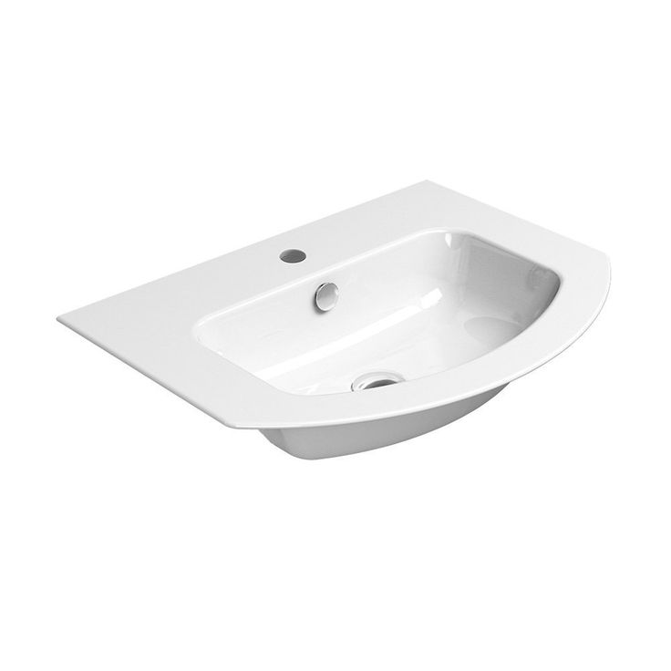 Pesuallas Interia Pura Slim 62x48cm, valkoinen