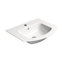 Pesuallas Interia Pura Slim 52x44cm, ExtraGlaze-pinnoite, valkoinen