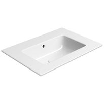 Pesuallas Interia Pura Slim 62x46cm, ei hanareikää, ExtraGlaze-pinnoite, valkoinen