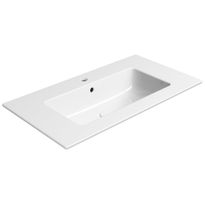 Pesuallas Interia Pura Slim 82x46cm, ExtraGlaze-pinnoite, valkoinen