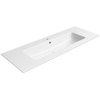 Pesuallas Interia Pura Slim 122x46cm, ExtraGlaze-pinnoite, valkoinen