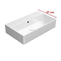 Malja-allas Interia Kube X 60x37cm, ei hanareikää, ExtraGlaze-pinnoite, valkoinen