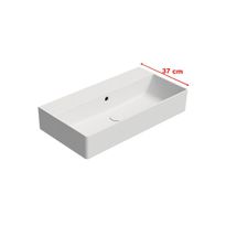 Malja-allas Interia Kube X 70x37cm, ei hanareikää, mattavalkoinen