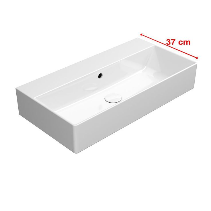 Malja-allas Interia Kube X 70x37cm, ei hanareikää, valkoinen 