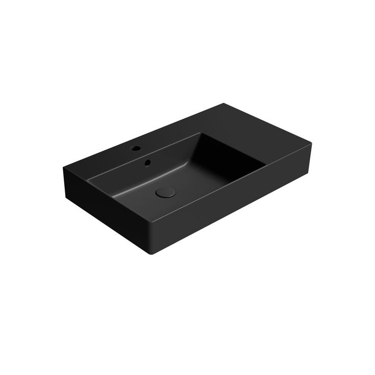 Pesuallas Interia Kube X 80x47cm, oikea, mattamusta
