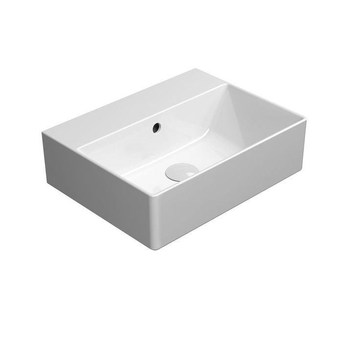 Malja-allas Interia Kube X 45x35cm, ei hanareikää, valkoinen