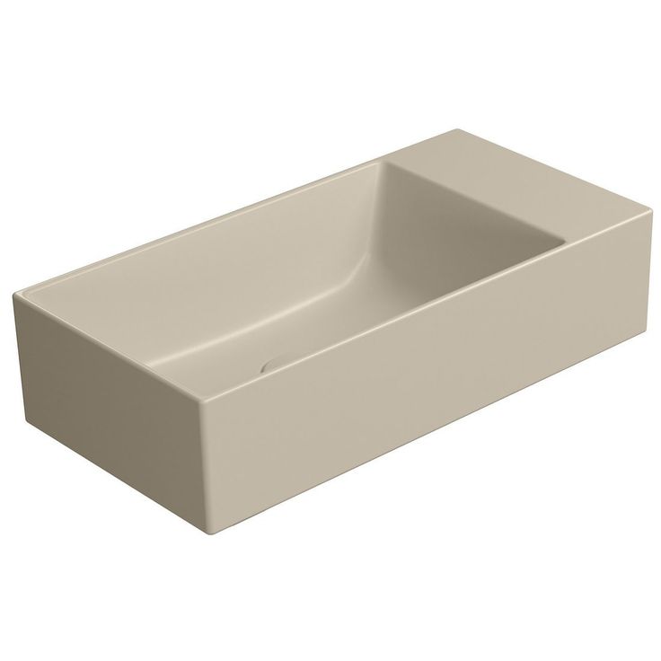 Malja-allas Interia Kube X 50x25cm, ei hanareikää, vasen/oikea, matta beige