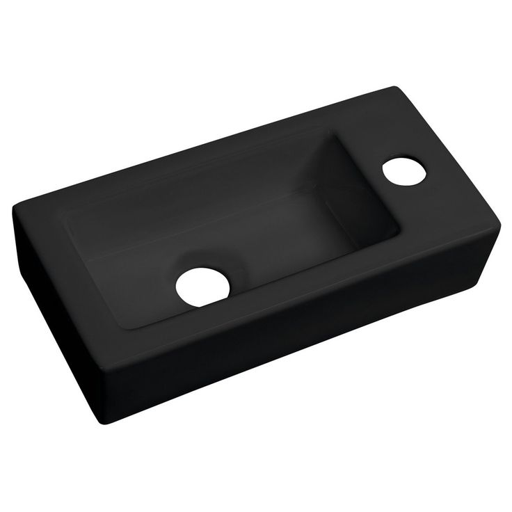 Pesuallas Interia ZOE 37x18 cm oikea keraaminen mattamusta