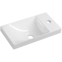 Pesuallas Interia Agos 40x22 cm, vasen/oikea, valkoinen