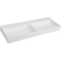 Pesuallas Interia Godiva Cultured Marble, 119x44 cm, kaksoisallas, valkoinen
