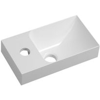 Pesuallas Interia Piccolino 30,8x10x17 cm, vasen, valkoinen, Verkkokaupan poistotuote