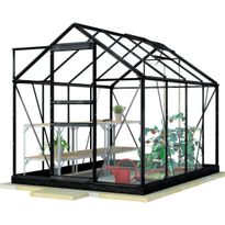 Kasvihuone Lykke, 5,0 m², hybrid, musta