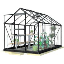 Kasvihuone Lykke, 6,2 m², hybrid, musta