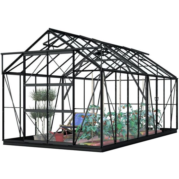 Kasvihuone Lykke, 13,0 m², hybrid, musta