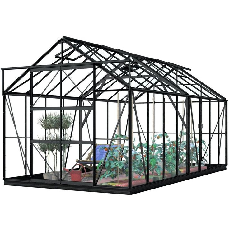 Kasvihuone Lykke, 13,0 m², hybrid, musta