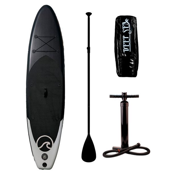 SUP-lautasetti Deep Sea Pro, ilmatäytteinen, 300cm, 15 PSI, musta