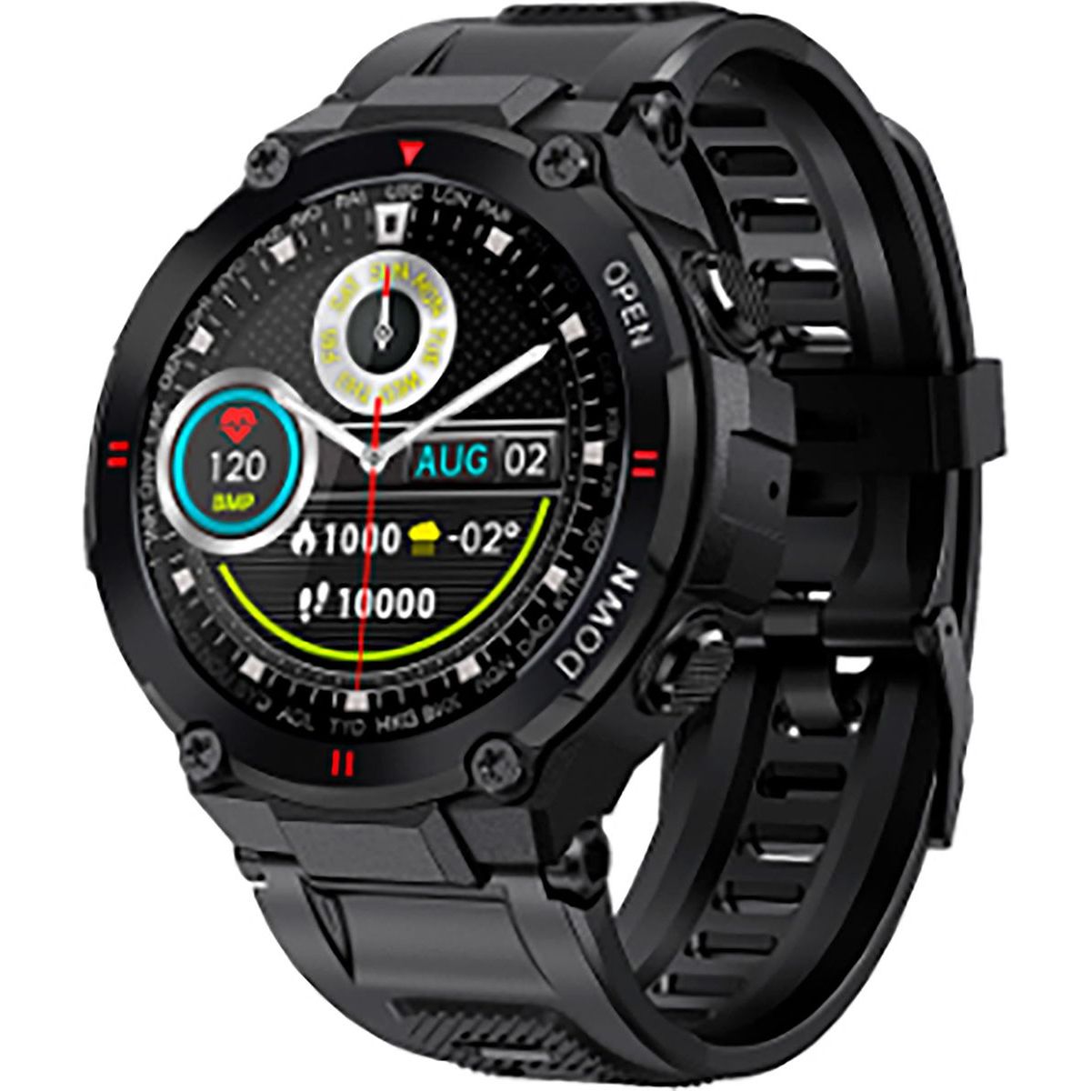 Älykello Kuura Smart Watch Tactical T7 V2, musta