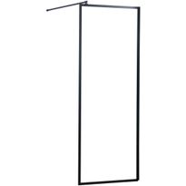 Suihkuseinä Lykke Comfort, 95x195cm, musta kehys, Verkkokaupan poistotuote