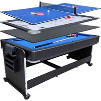 Biljardipöytä Blackwood 7&#039; 4-IN-1 musta/sininen