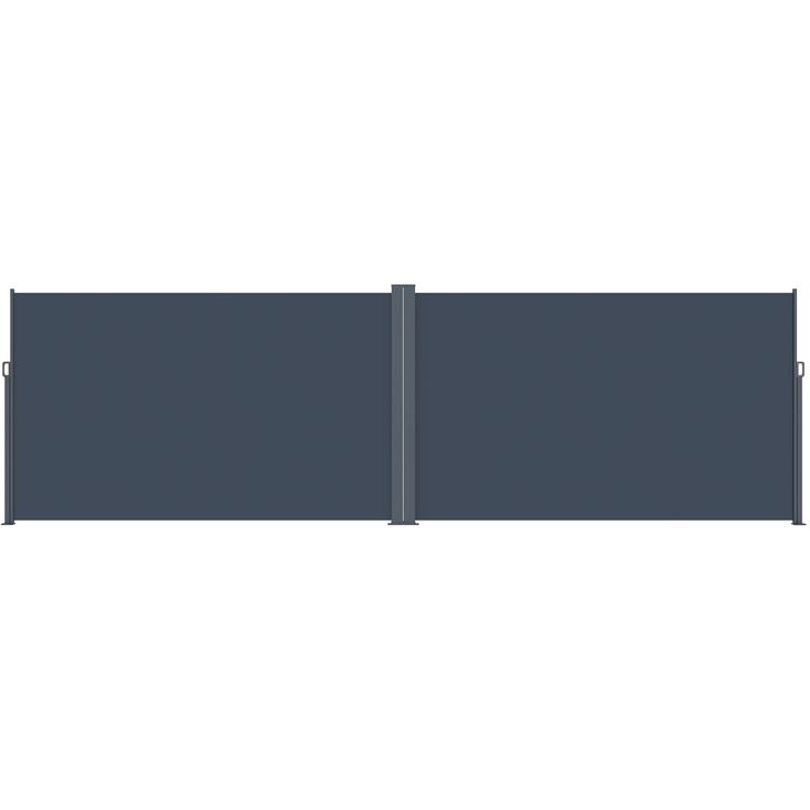 Sivumarkiisi Lykke, 1,8x3 m(x2), kaksipuolinen, tummanharmaa