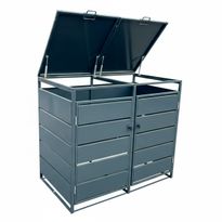 Roskakatos Fornorth Premium, 139x82x121 cm, harmaa