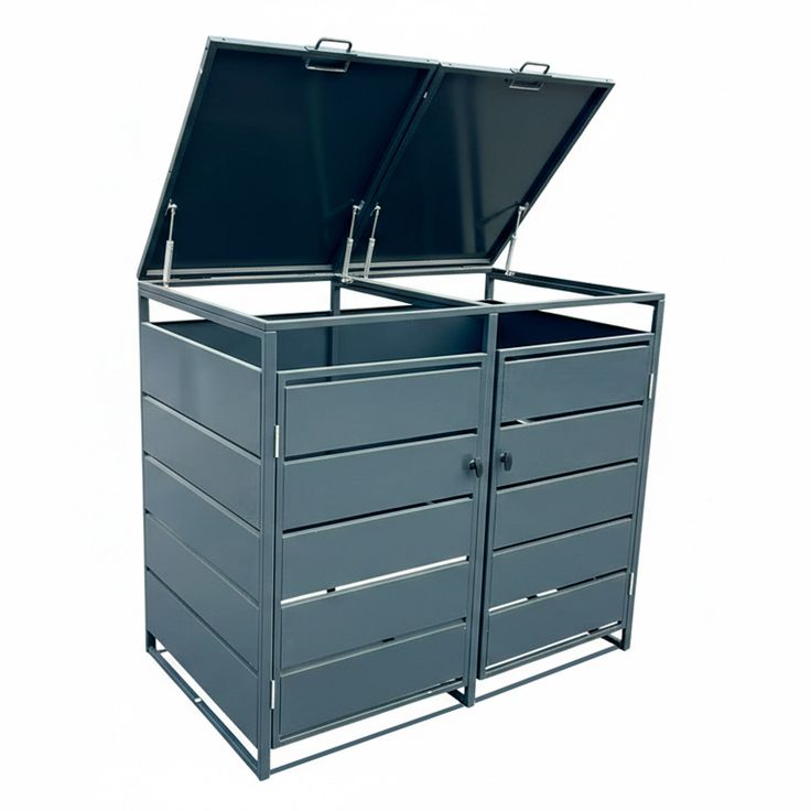 Roskakatos Fornorth Premium, 139x82x121 cm, harmaa