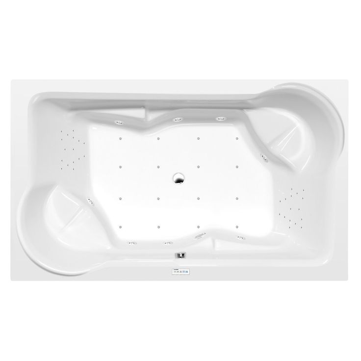 Poreamme Interia Duo Highline Hydro-Air, 2000x1200x450mm, 355l, valkoinen