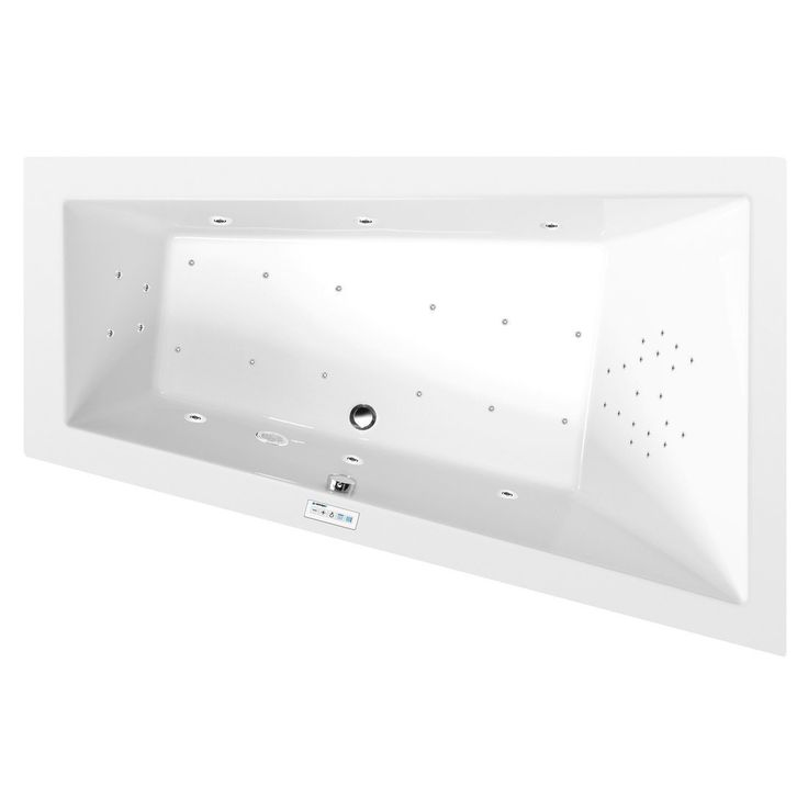 Poreamme Interia Triangl Highline Hydro-Air, 1800x1200x500mm, oikea, 350l, valkoinen