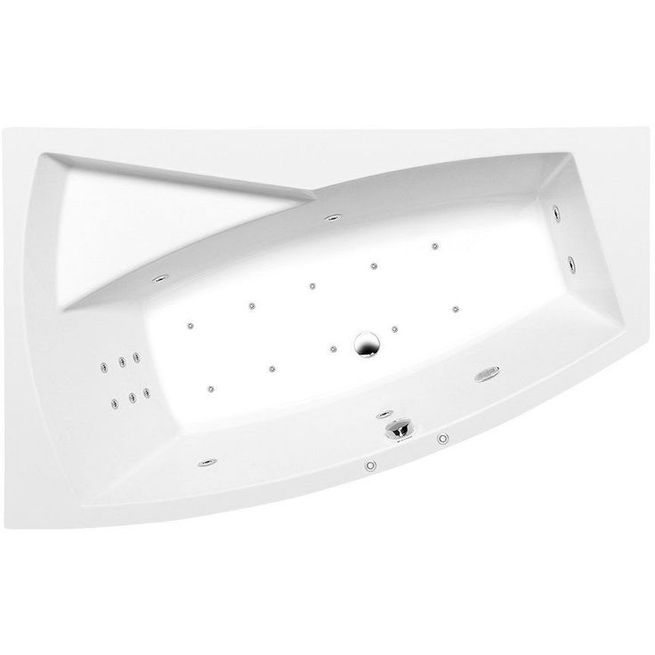 Poreamme Interia Evia L Hydro-Air, 1700x1000x470mm, vasen, 255l, valkoinen
