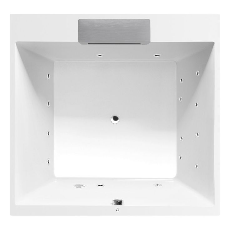 Poreamme Interia Came Falls Active Hydro, 1750x1750x500mm, 720l, valkoinen