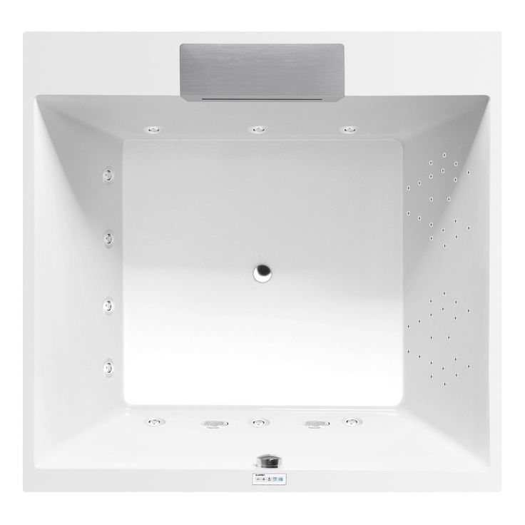 Poreamme Interia Came Falls Highline Hydro, 1750x1750x500mm, 720l, valkoinen