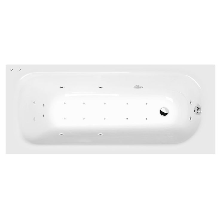 Poreamme Interia Ebro Active Hydro-Air, 1700x750x390mm, 175l, valkoinen