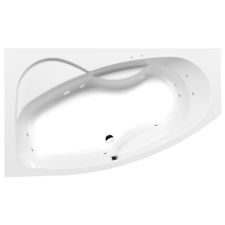 Poreamme Interia Mamba Active Hydro, 1600x950x440mm, vasen, 235l, valkoinen