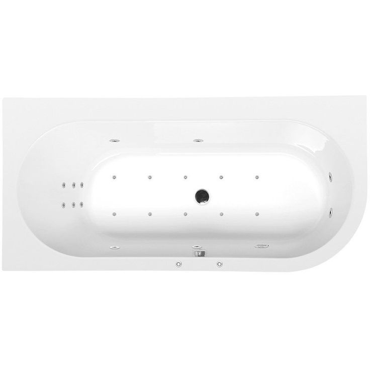 Poreamme Interia Astra L Hydro-Air, 1650x800x480mm, vasen, 215l, valkoinen