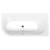 Poreamme Interia Astra Active Hydro, 1650x800x480mm, oikea, 255l, valkoinen